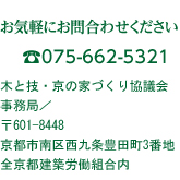 お気軽にお問い合わせください。電話番号：075-662-5321